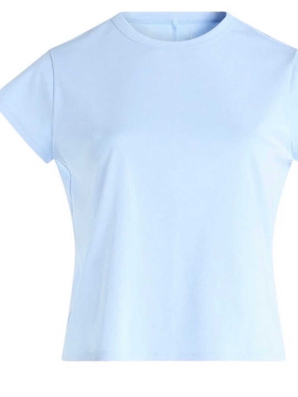 T-shirt crewneck womens new size S (4-6) 87% cotton spandex cap sleeves